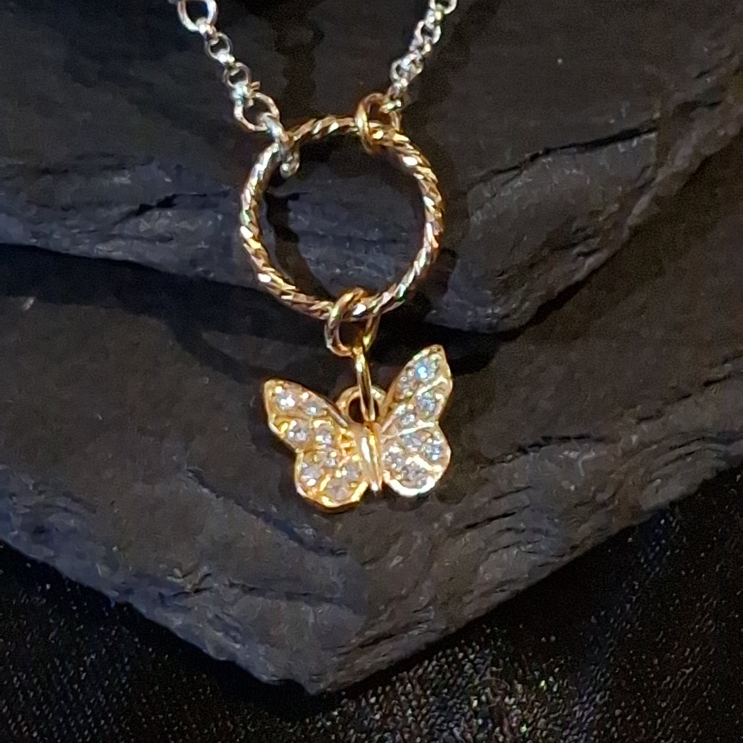 Butterfly Cluster Zircon Pendant