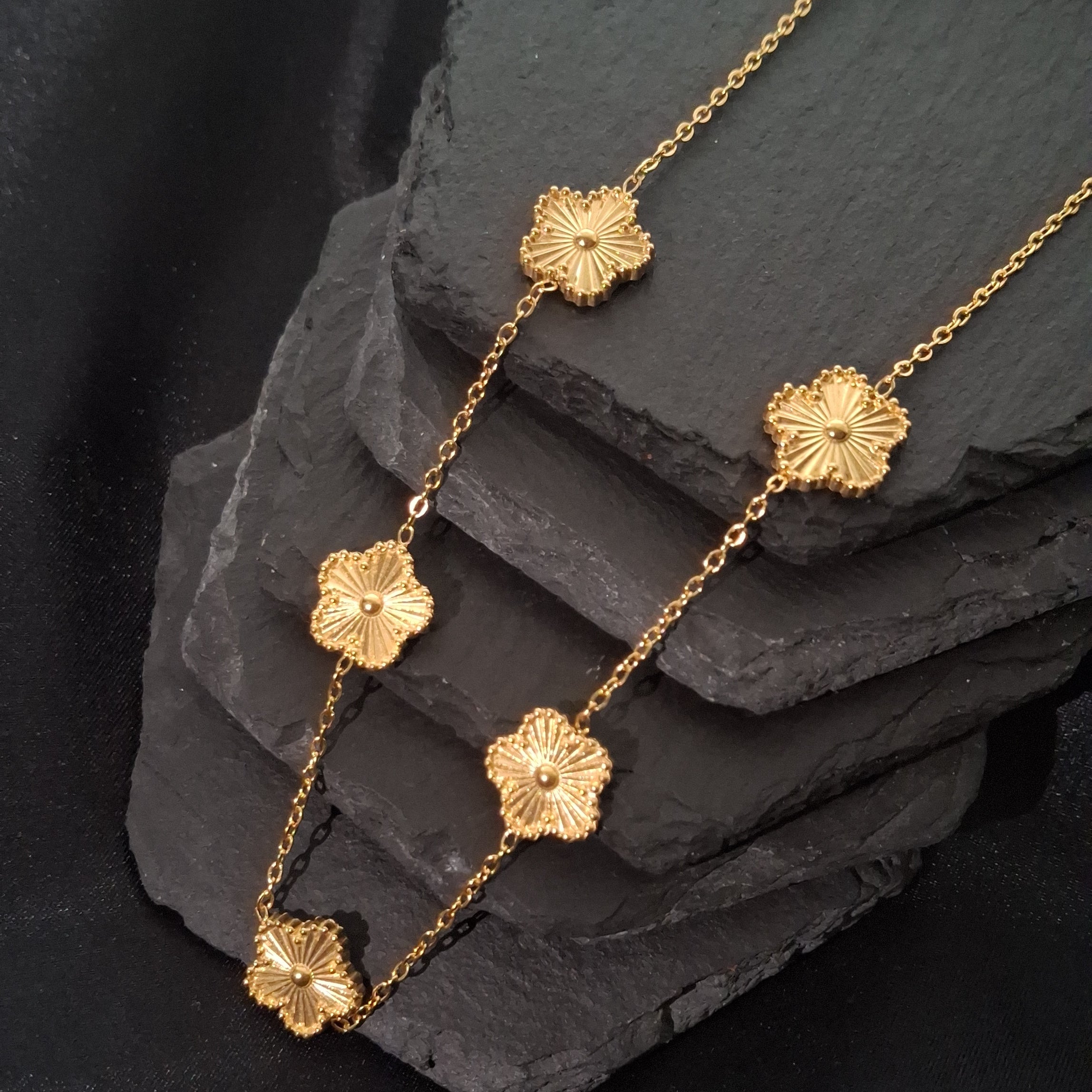 5 Leaf Clover Necklace - Finished Piece – SSAV Permanent Jewellery