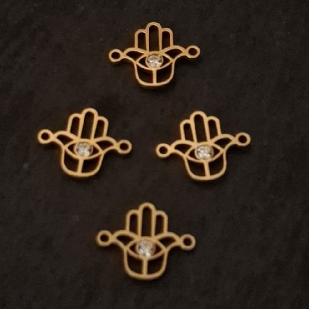 Hamsa Zircon Connector