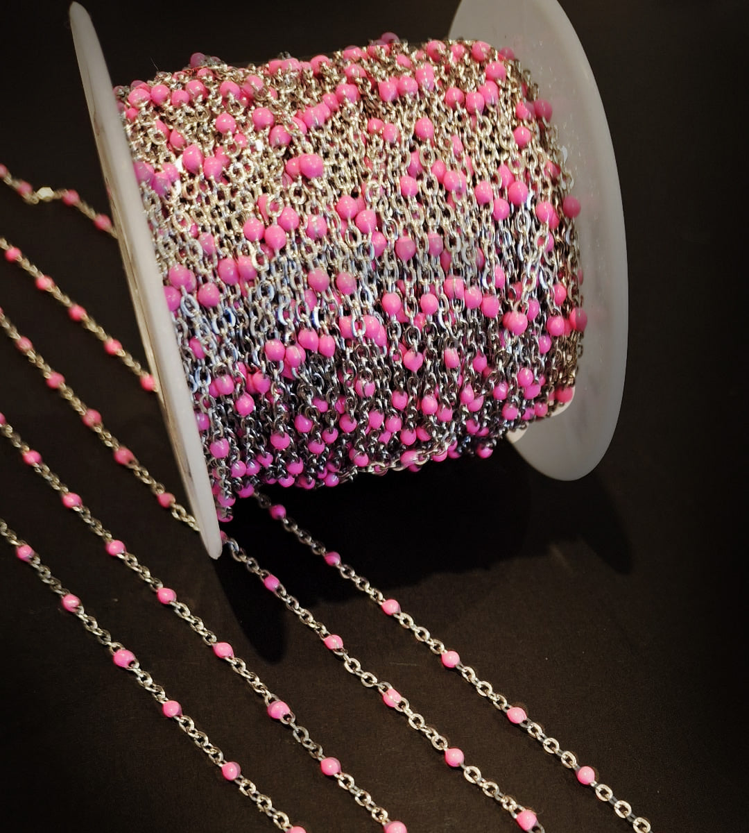 Enamel Bead Chains - Stainless Steel PVD plated
