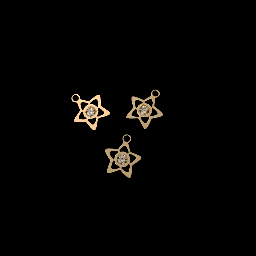 Star Outline Zircon Pendant