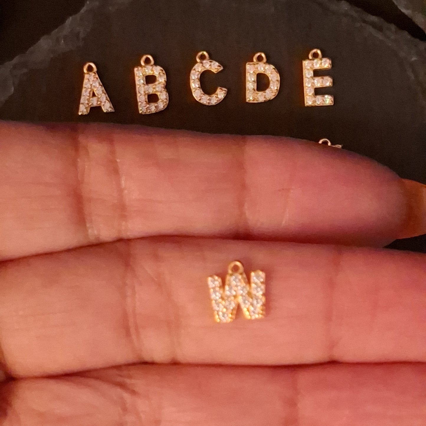 Zircon Initial Pendant