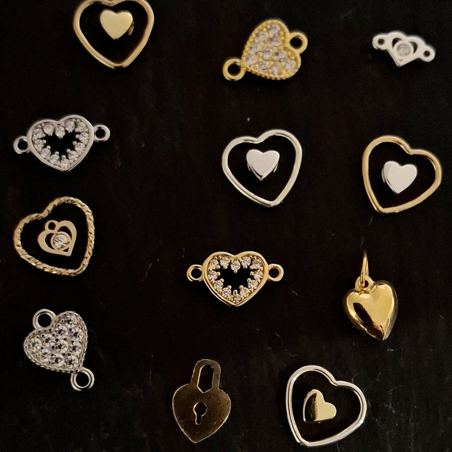 Hollow Heart Zircon Connector