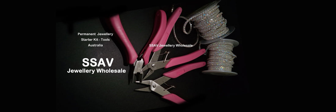 Close up of a jewellery plier and cutter starter kit