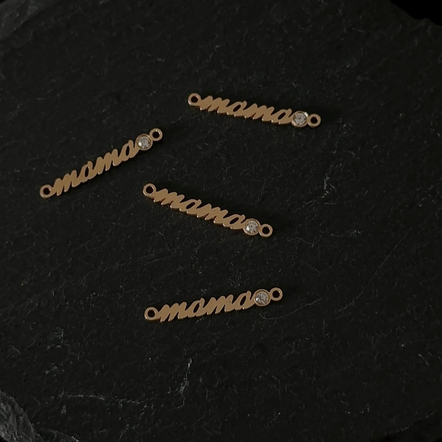 "Mama" Zircon Stone Connectors