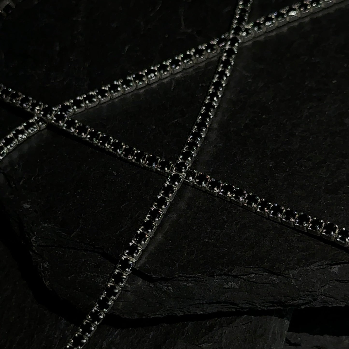 Black Stone Tennis Chain