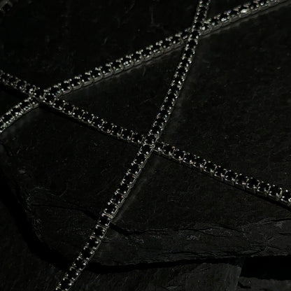 Black Stone Tennis Chain