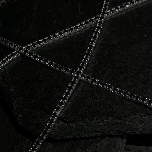 Black Stone Tennis Chain