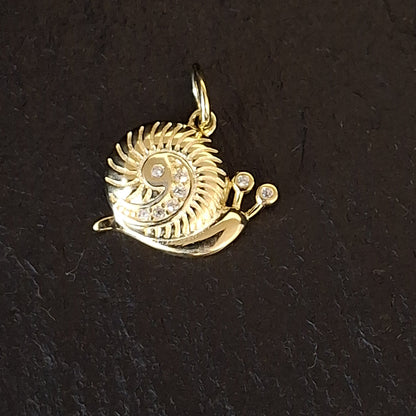 Snail Zircon Pendant