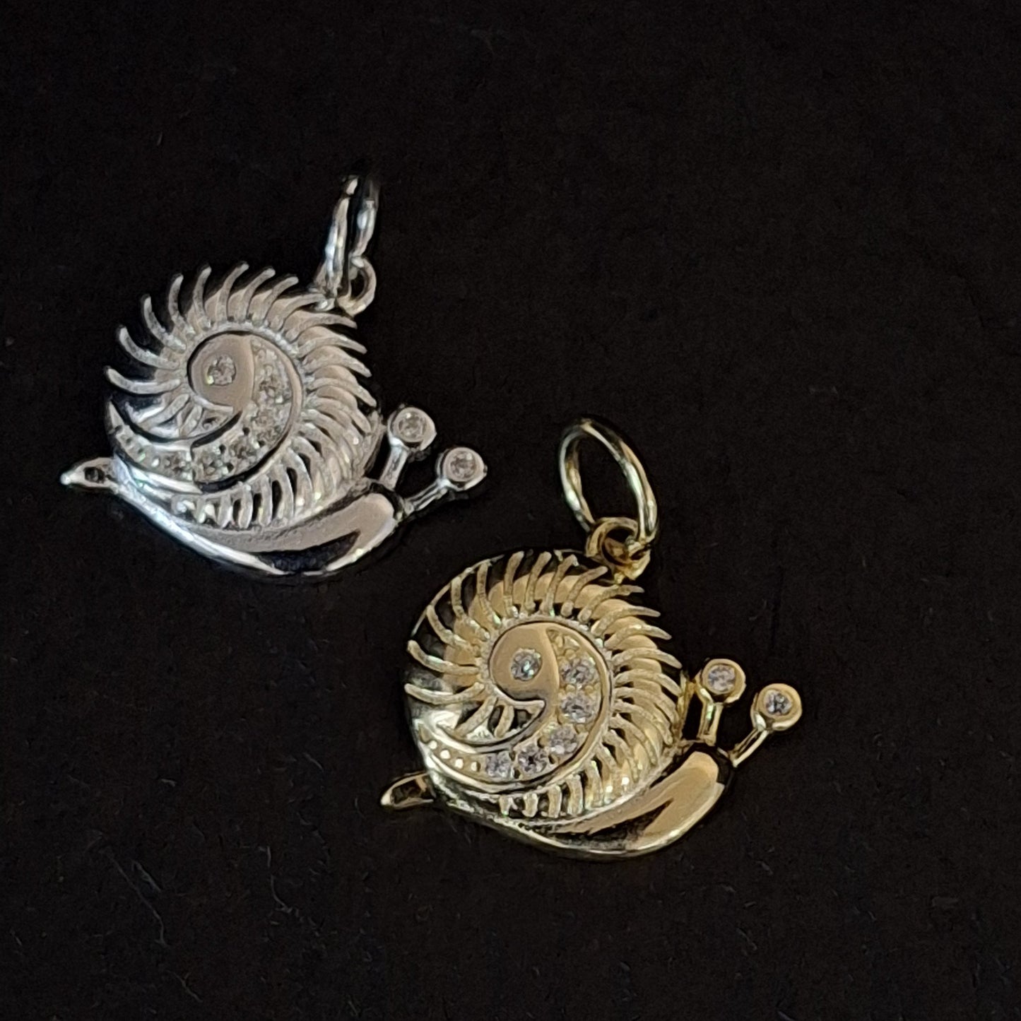 Snail Zircon Pendant
