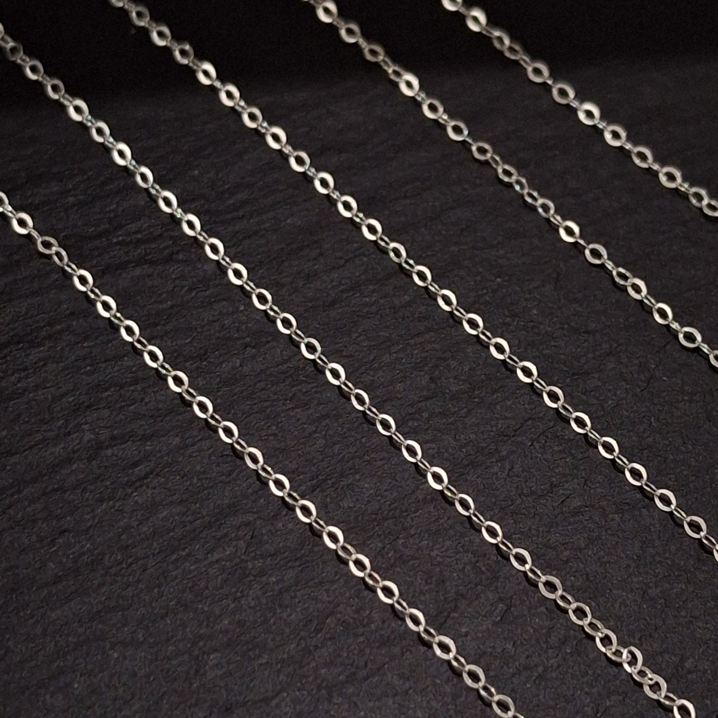 gold filled  flat cable chain by the metre for jewellery making