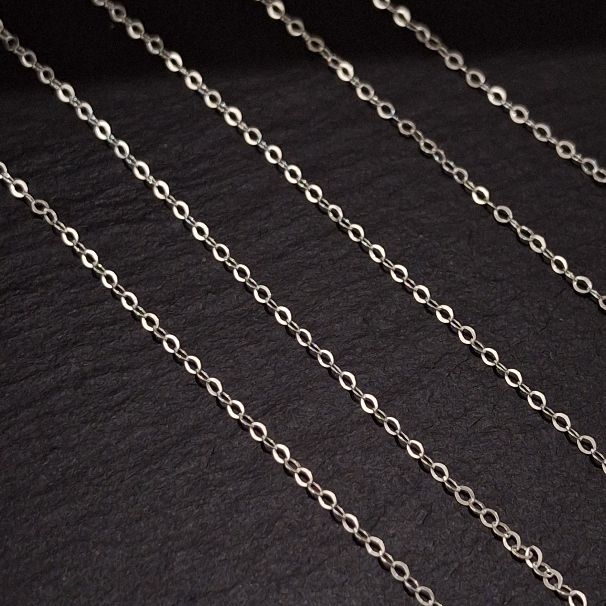 gold filled  flat cable chain by the metre for jewellery making