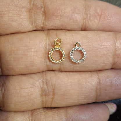 Hollow Circle Zircon Pendant