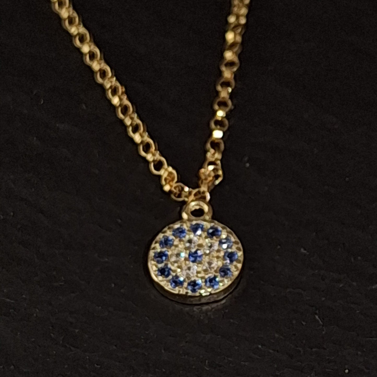 Evil Eye Zircon Cluster Pendant