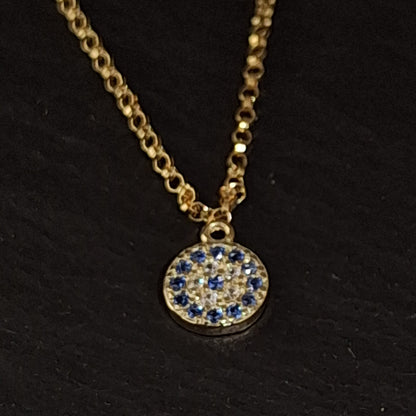 Evil Eye Zircon Cluster Pendant