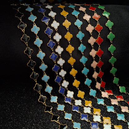 Enamel Clover Chain