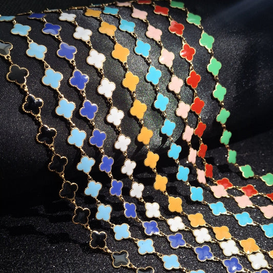 Enamel Clover Chain