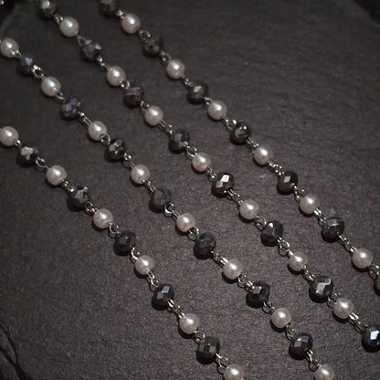 Imitation Pearl & Glass Bead Chain