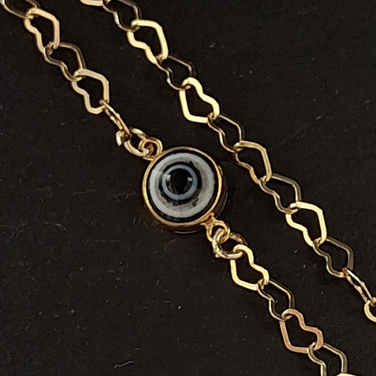Black Ring Evil Eye Connector