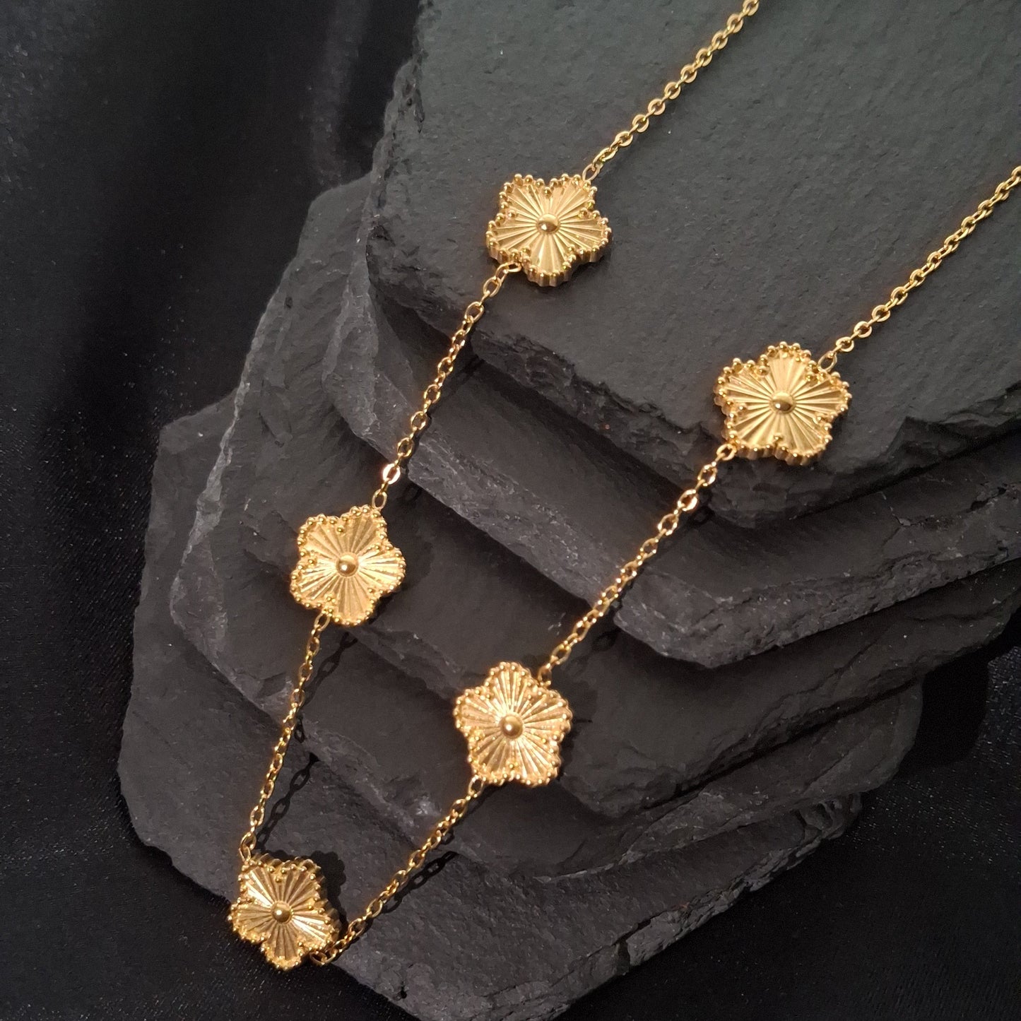 5 Leaf Clover Necklace - Finished Piece