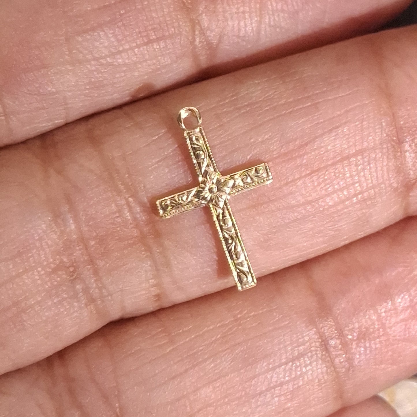 Carved Cross Pendant