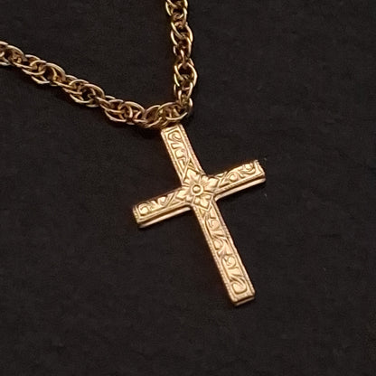 Carved Cross Pendant