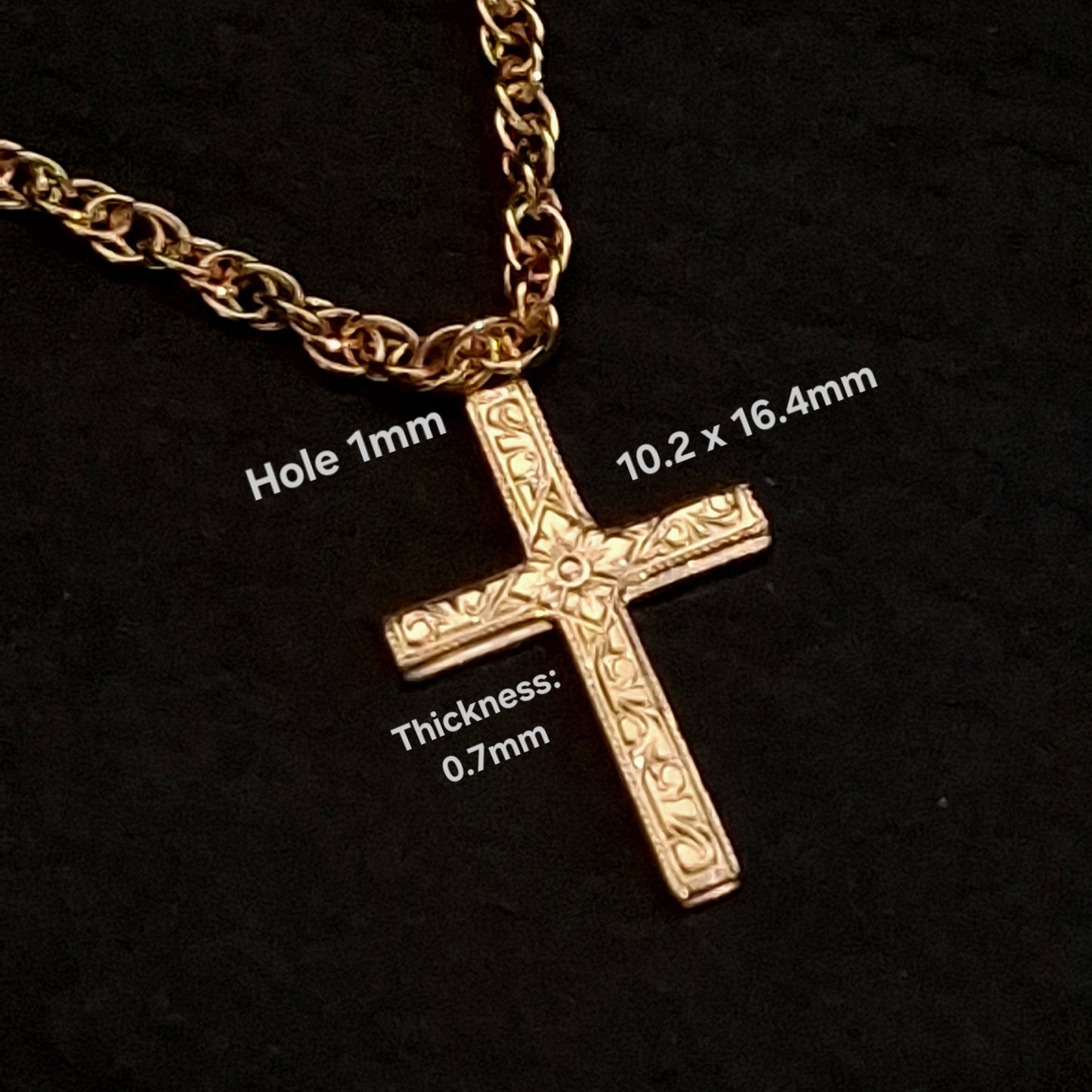 Carved Cross Pendant
