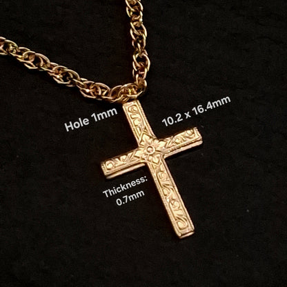 Carved Cross Pendant