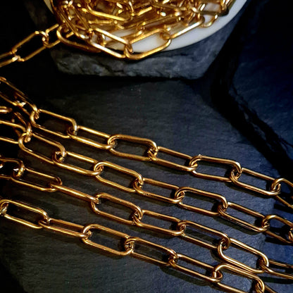 Large Paperclip Chain - Stainless Steel