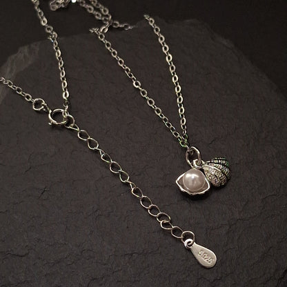 Pearl In Shell - Finished Necklace