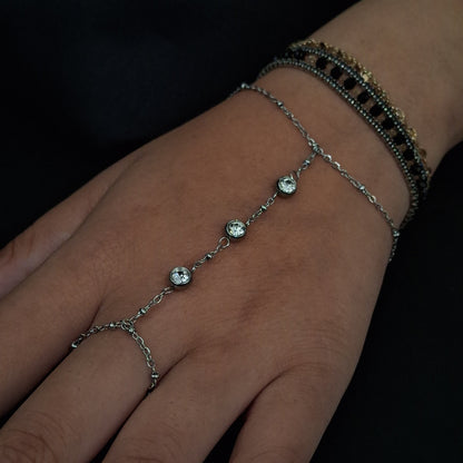 Finished Gemstone Trio Hand Chain