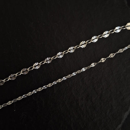 2mm Sunburst Lip Chain