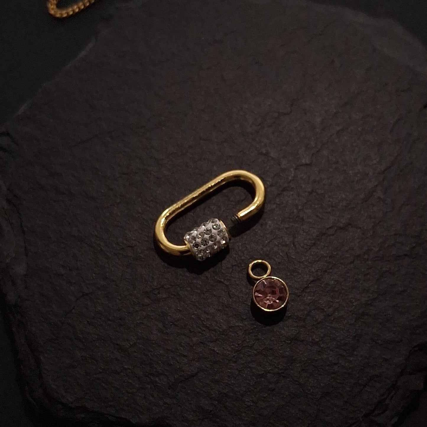 Carabiner Zircon Pendant