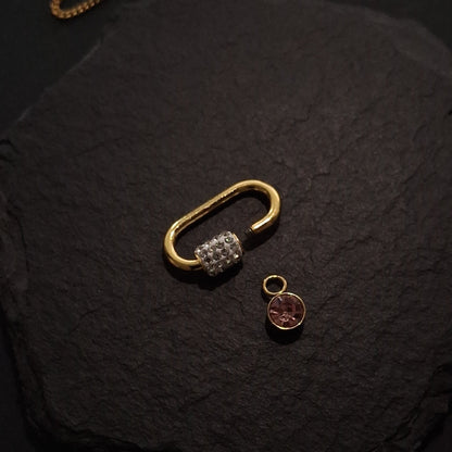 Carabiner Zircon Pendant