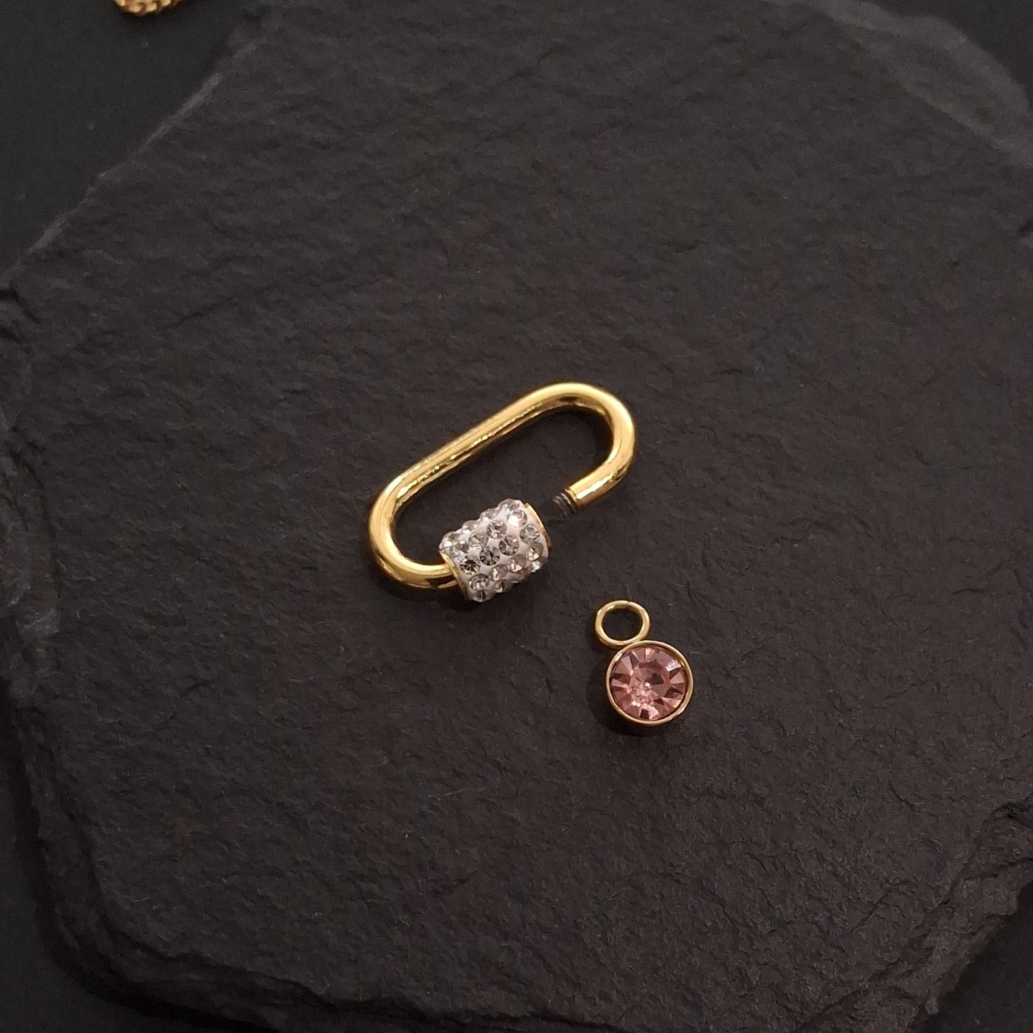 Carabiner Zircon Pendant