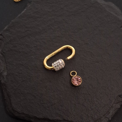 Carabiner Zircon Pendant