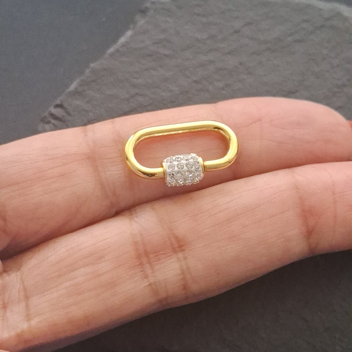 Carabiner Zircon Pendant