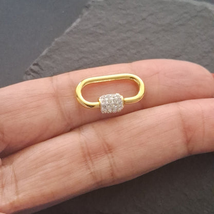 Carabiner Zircon Pendant