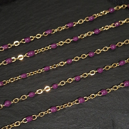 Large Enamel Bead Chain