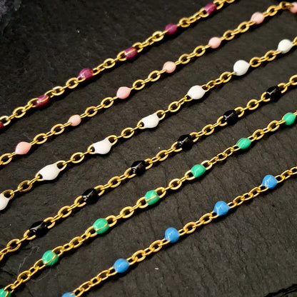 Large Enamel Bead Chain