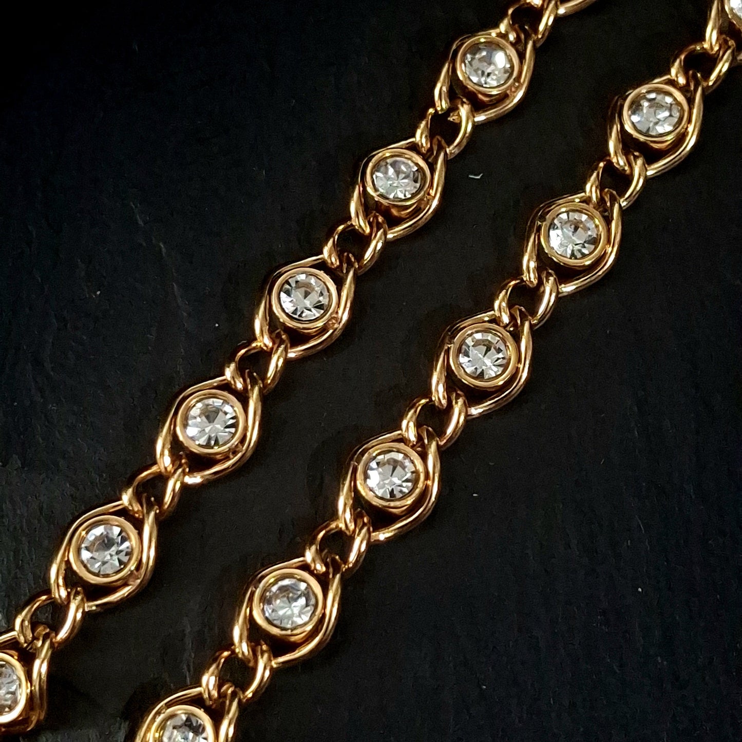 Large 8mm Round Zircon Interlinked Chain