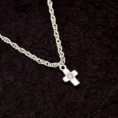 Dainty Zircon Cross Pendant