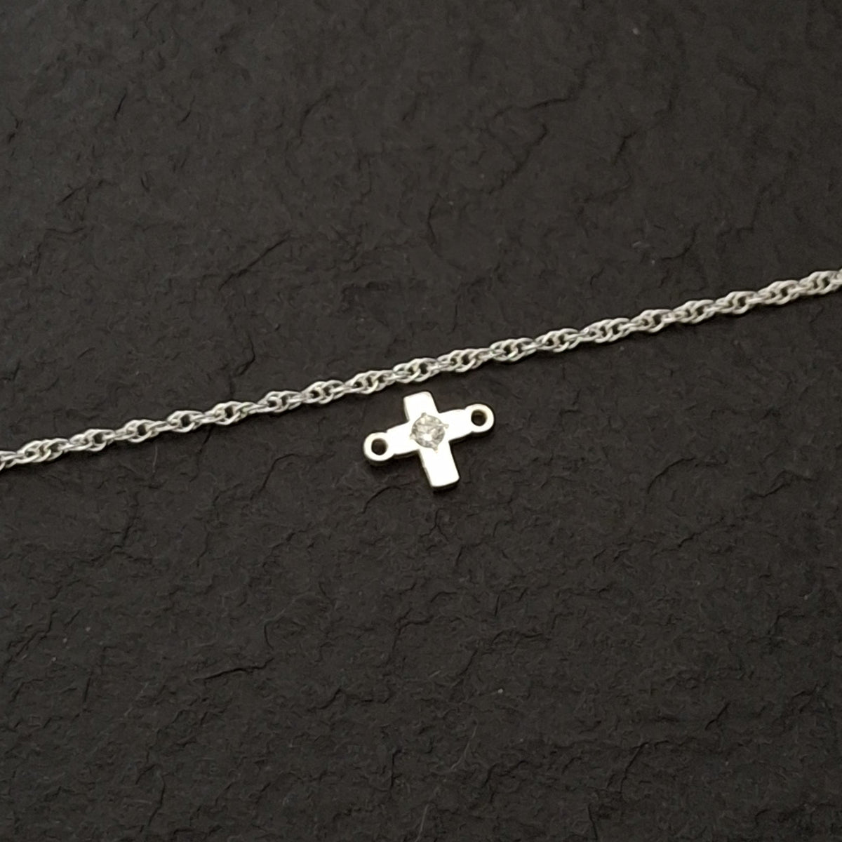 Dainty Zircon Cross Connector