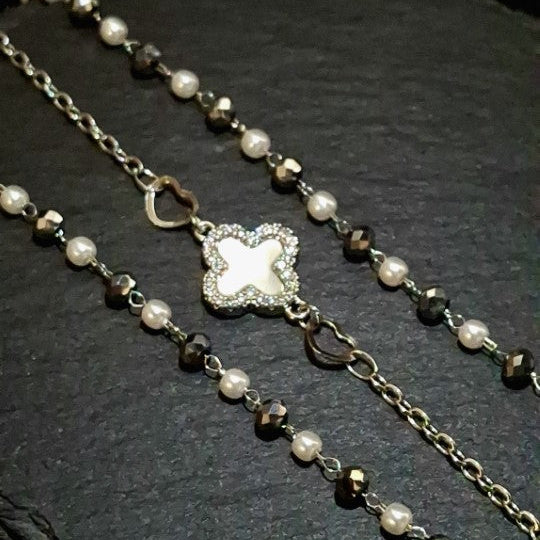 Imitation Pearl & Glass Bead Chain