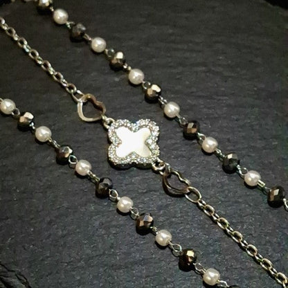 Imitation Pearl & Glass Bead Chain