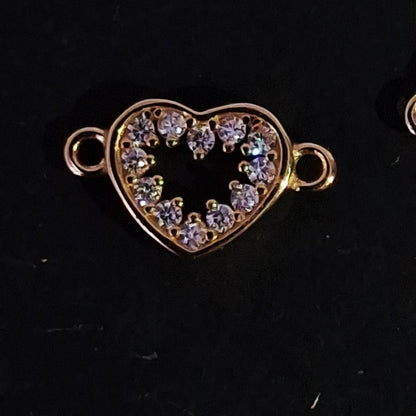 Hollow Heart Zircon Connector