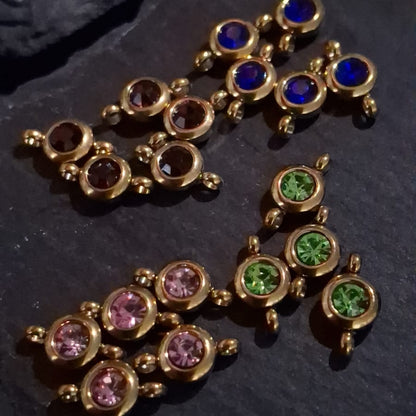 Gemstone Connectors - Stainless Steel