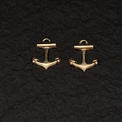 14k gold filled anchor charm for jewellery making – SSAV Wholesale