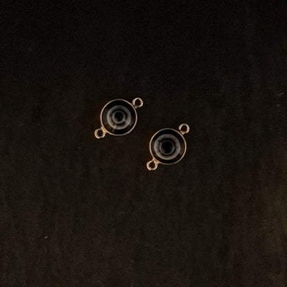 Black Ring Evil Eye Connector