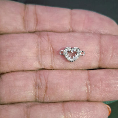 Hollow Heart Zircon Connector